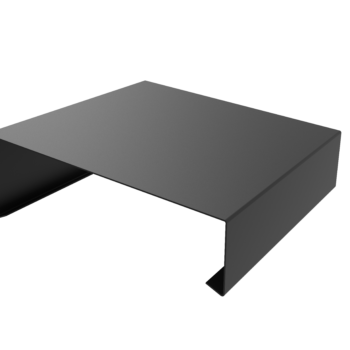 2mm Aluminium Sloped Coping – Left Handed Closed Stopend | 100mm External Leg