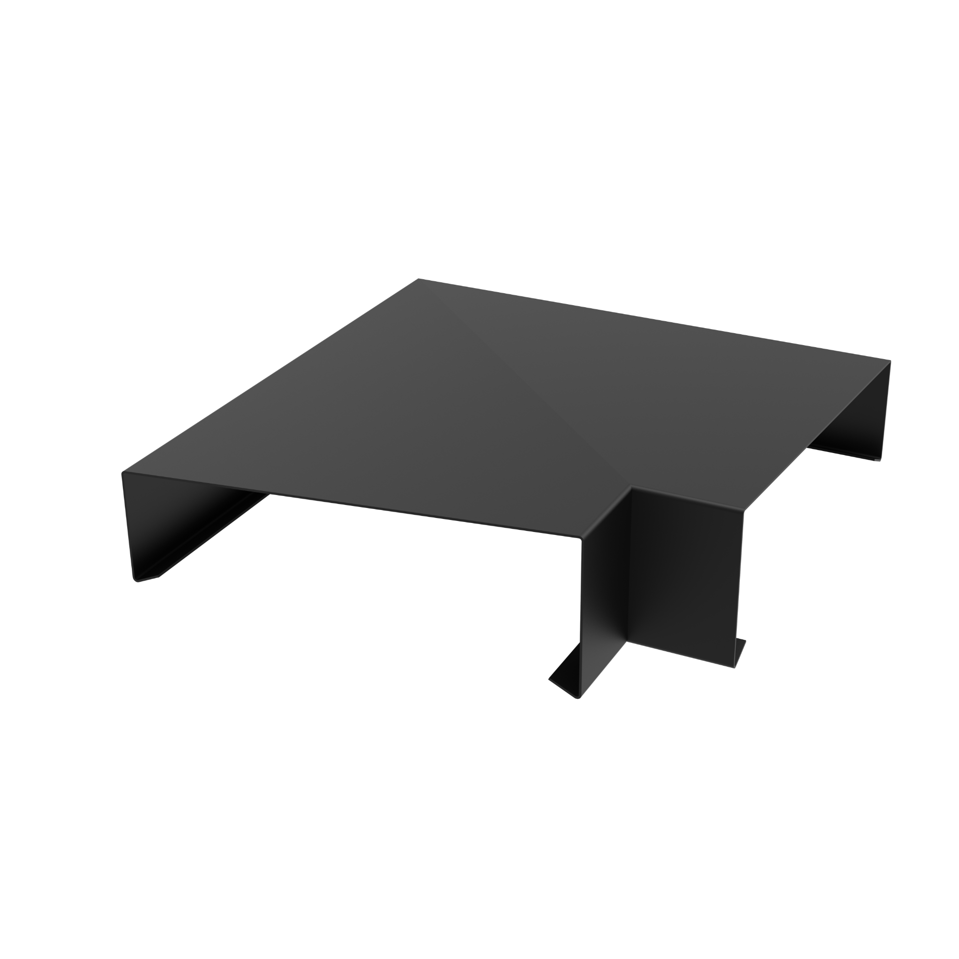 2mm Aluminium Coping – 90° Internal Corner | 125mm External Leg