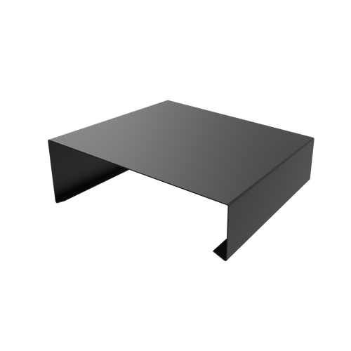 3mm Aluminium Coping – Closed Stopend (Right Handed) | 100mm External Leg