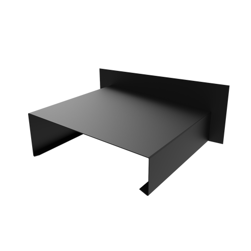 2mm Aluminium Coping – Right Handed Stopend Upstand | 100mm External Leg