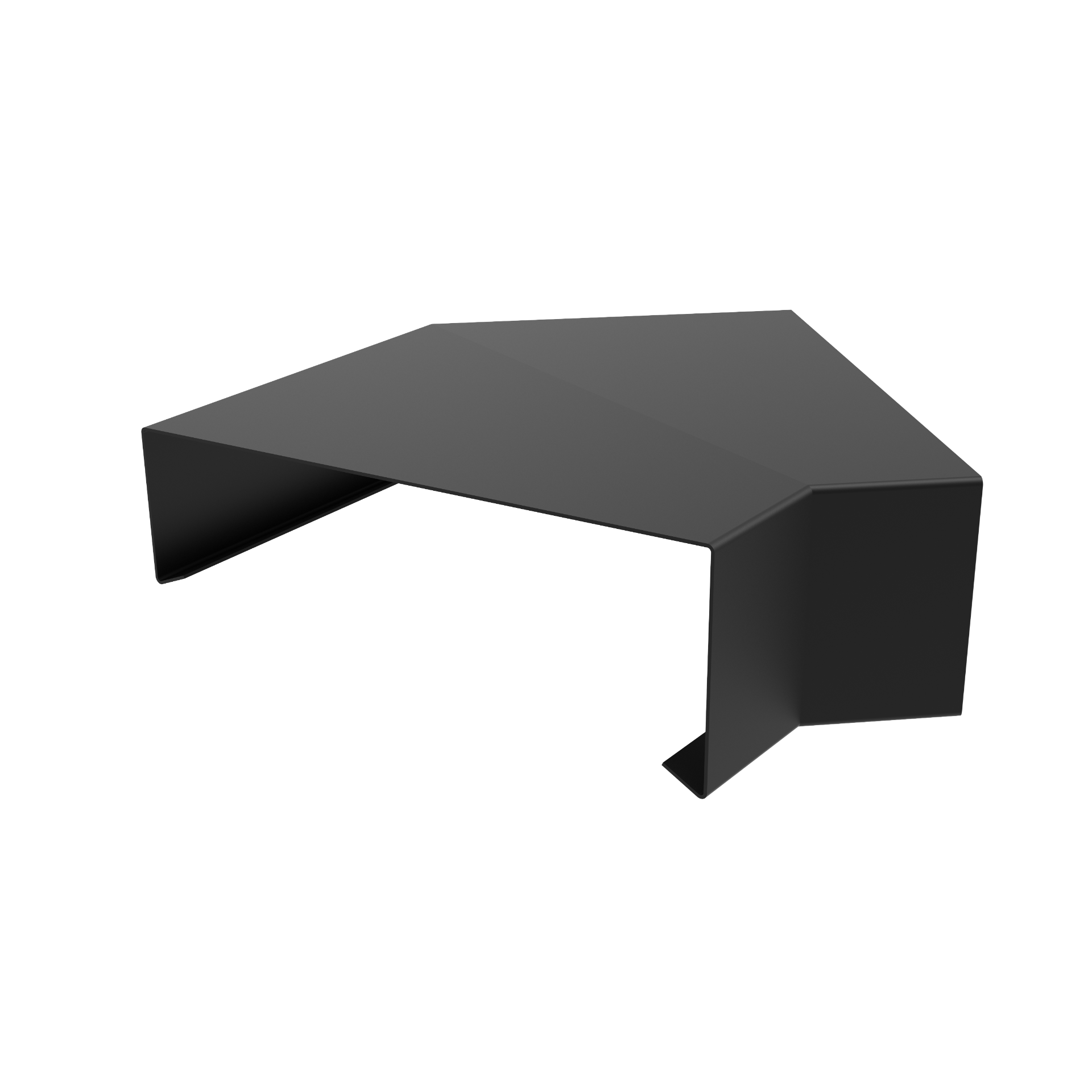 2mm Aluminium Coping – 135° Internal Corner | 100mm External Leg