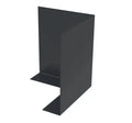 Aluminium fascia 90 degree external corner piece in dark grey finish