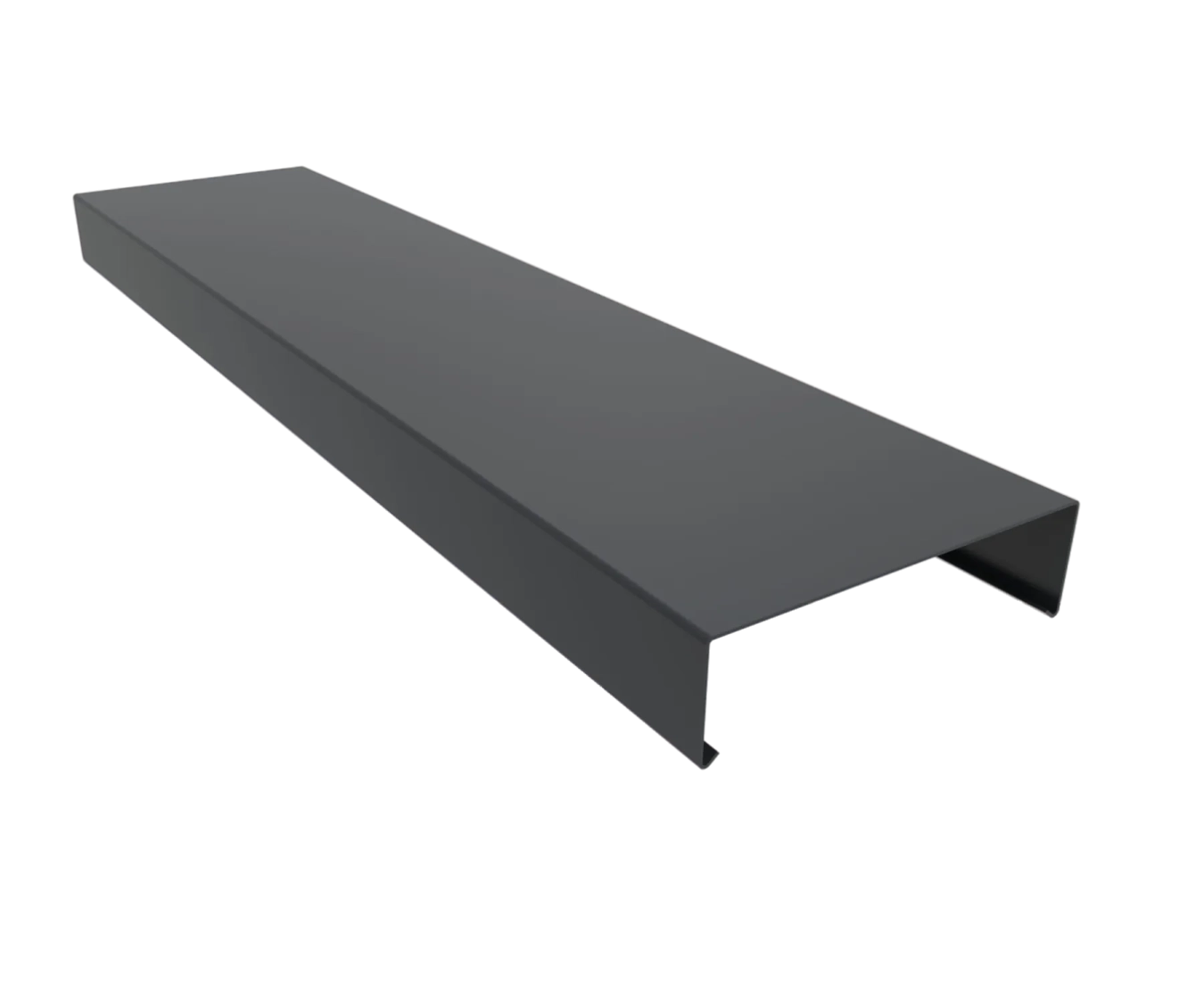 2mm Aluminium Coping – 2m Length | 75mm External Leg