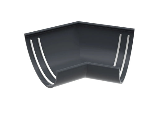 Aluminium Half Round Gutter – 135° External Corner