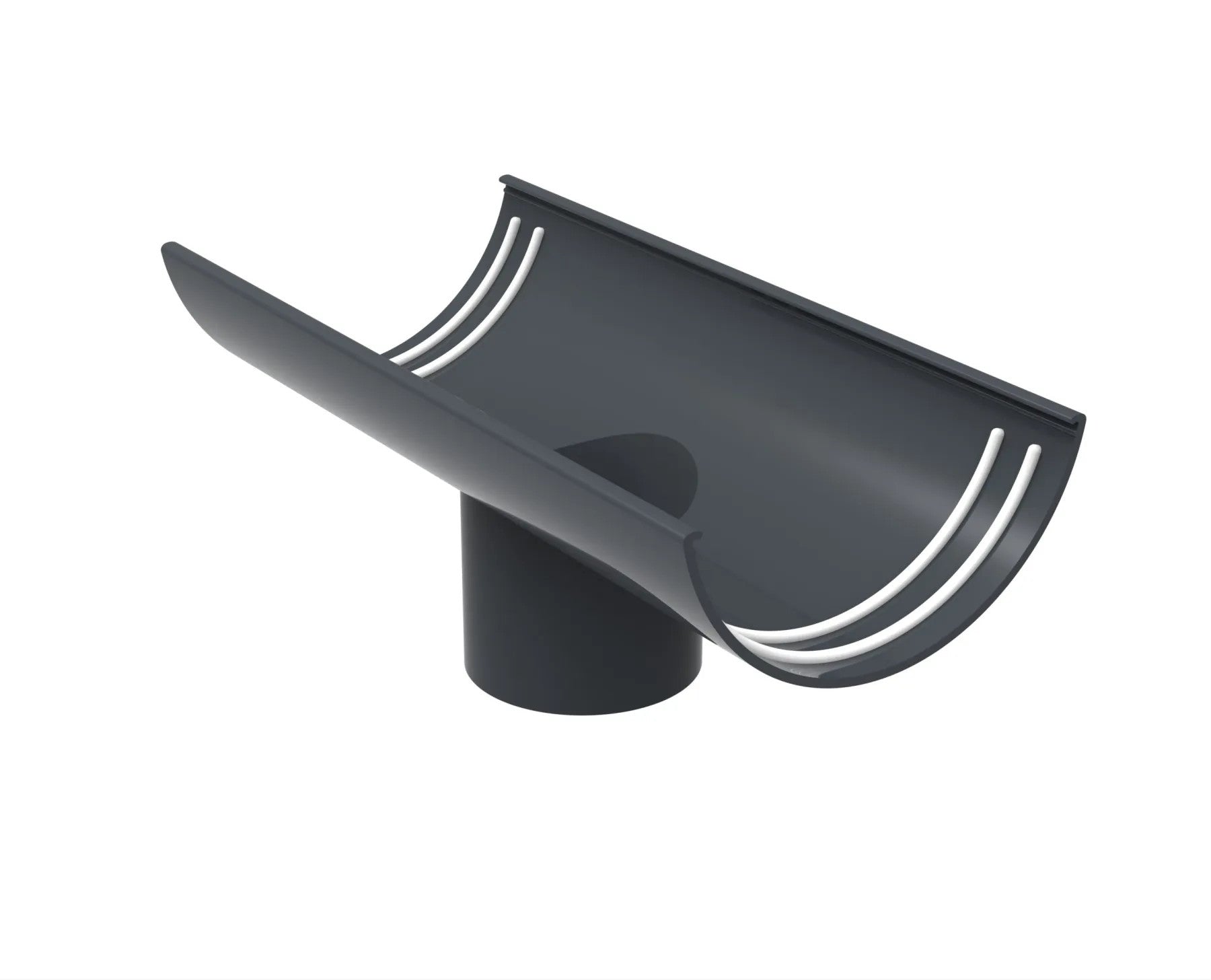 Aluminium Half Round Gutter – Round Outlet