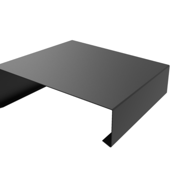 3mm Aluminium Coping – Closed Stopend (Left Handed) | 125mm External Leg