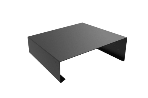 3mm Aluminium Coping – Closed Stopend (Right Handed) | 125mm External Leg