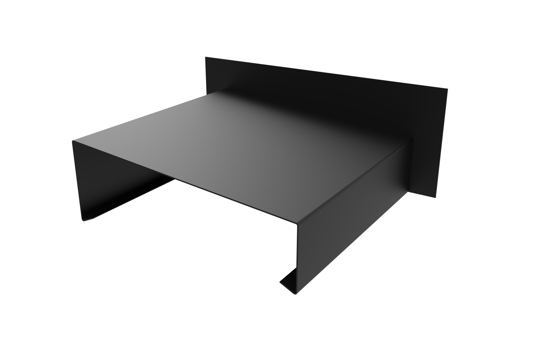 3mm Aluminium Coping – Stopend Upstand (Left Handed) | 125mm External Leg