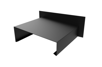 3mm Aluminium Coping – Stopend Upstand (Left Handed) | 125mm External Leg