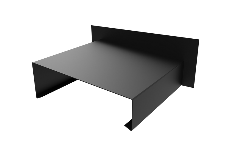 3mm Aluminium Coping – Stopend Upstand (Left Handed) | 125mm External Leg